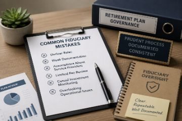 Checklist of common fiduciary mistakes representing retirement plan governance issues