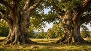 Two old trees talking